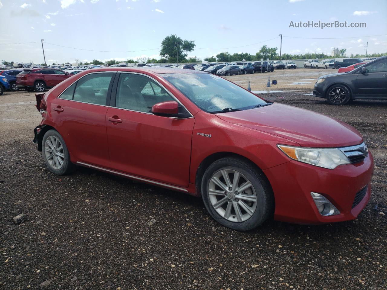 2012 Toyota Camry Hybrid Red vin: 4T1BD1FK3CU034552