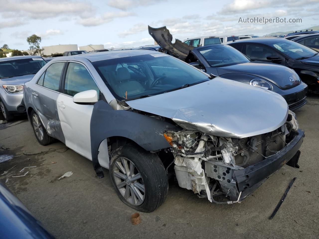 2012 Toyota Camry Hybrid Серебряный vin: 4T1BD1FK3CU042456