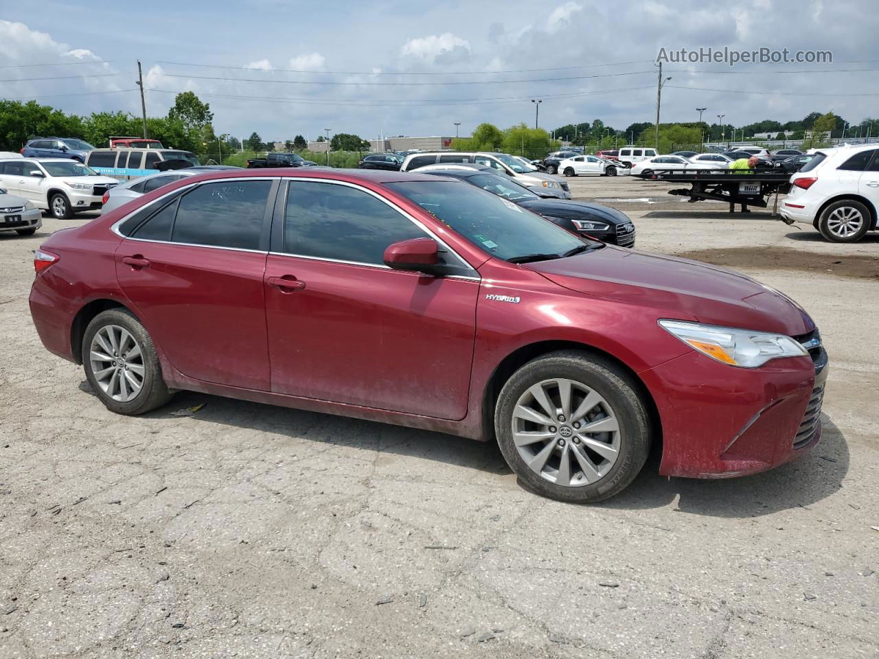 2016 Toyota Camry Hybrid Burgundy vin: 4T1BD1FK3GU193674