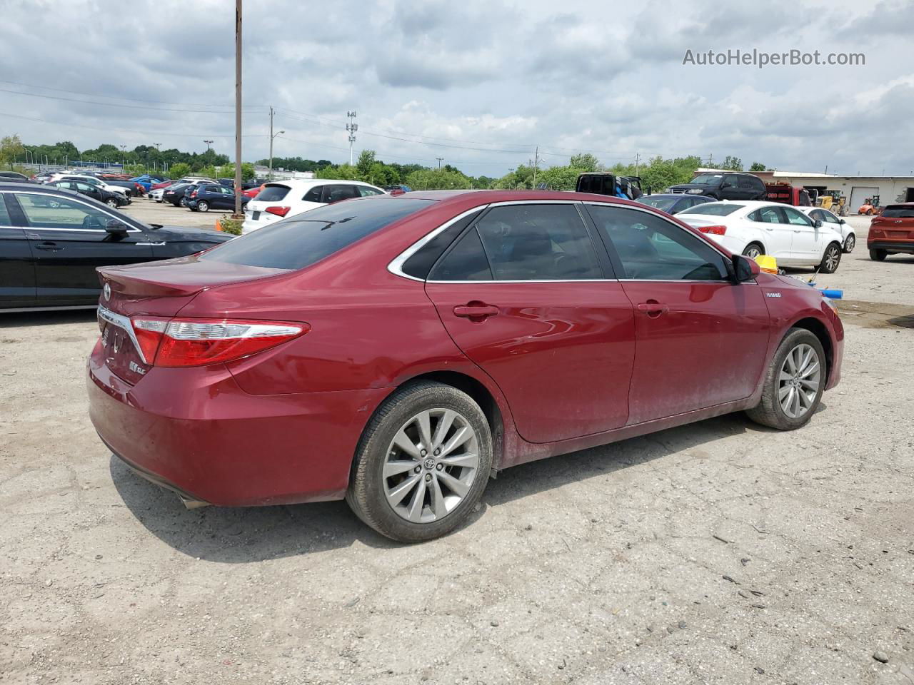 2016 Toyota Camry Hybrid Burgundy vin: 4T1BD1FK3GU193674