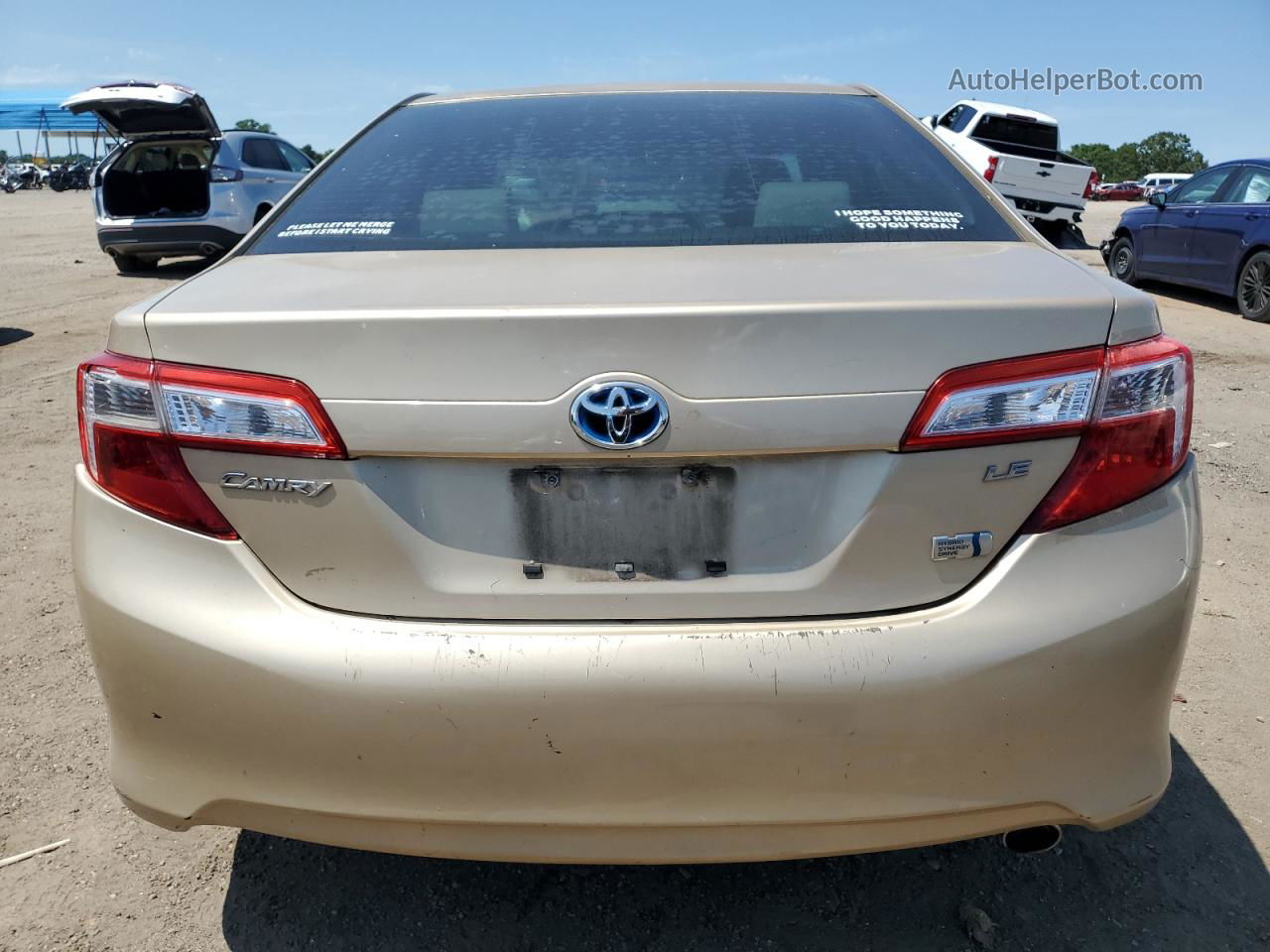 2012 Toyota Camry Hybrid Gold vin: 4T1BD1FK4CU012110