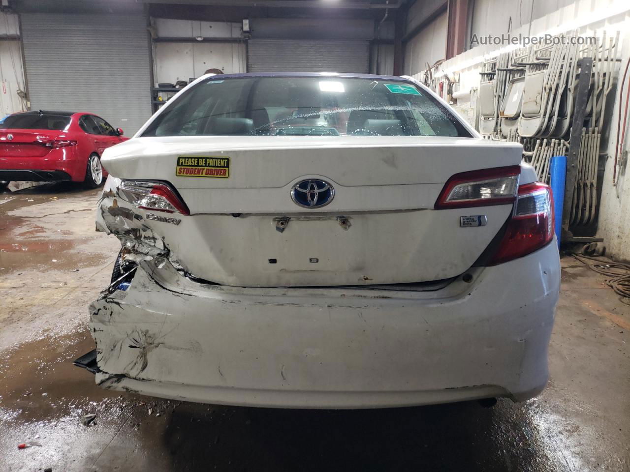 2014 Toyota Camry Hybrid White vin: 4T1BD1FK4EU140480