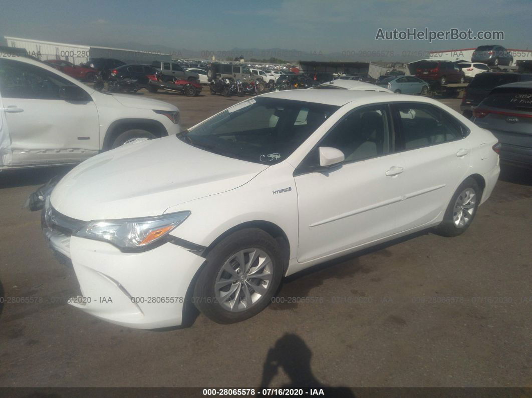 2017 Toyota Camry Hybrid Le White vin: 4T1BD1FK4HU205302