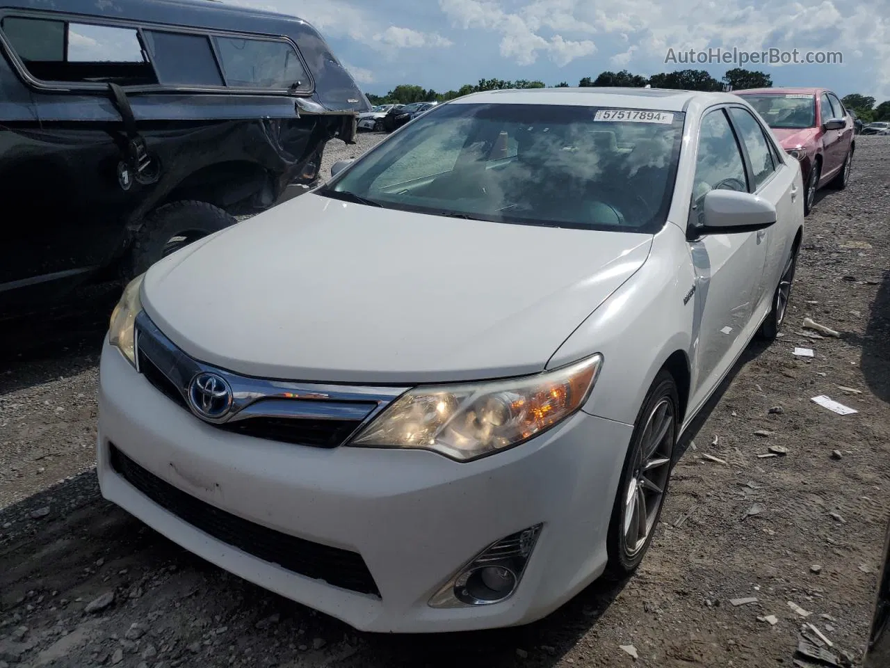 2014 Toyota Camry Hybrid White vin: 4T1BD1FK5EU114020