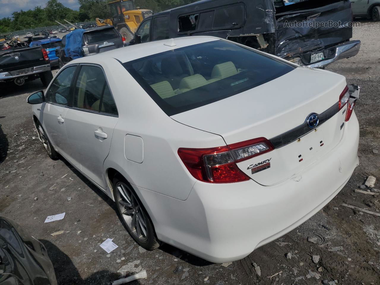 2014 Toyota Camry Hybrid White vin: 4T1BD1FK5EU114020