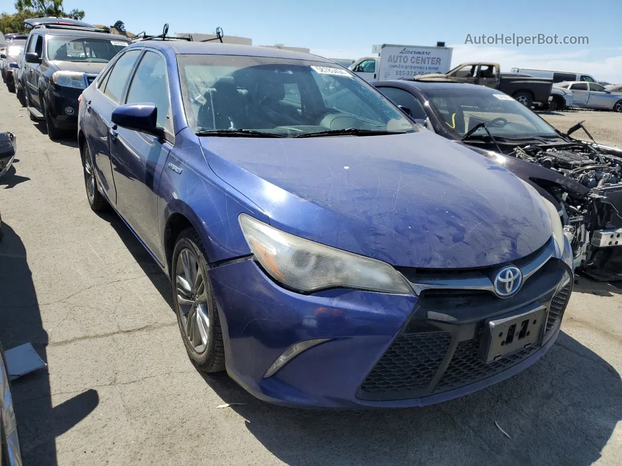 2016 Toyota Camry Hybrid Blue vin: 4T1BD1FK5GU200513