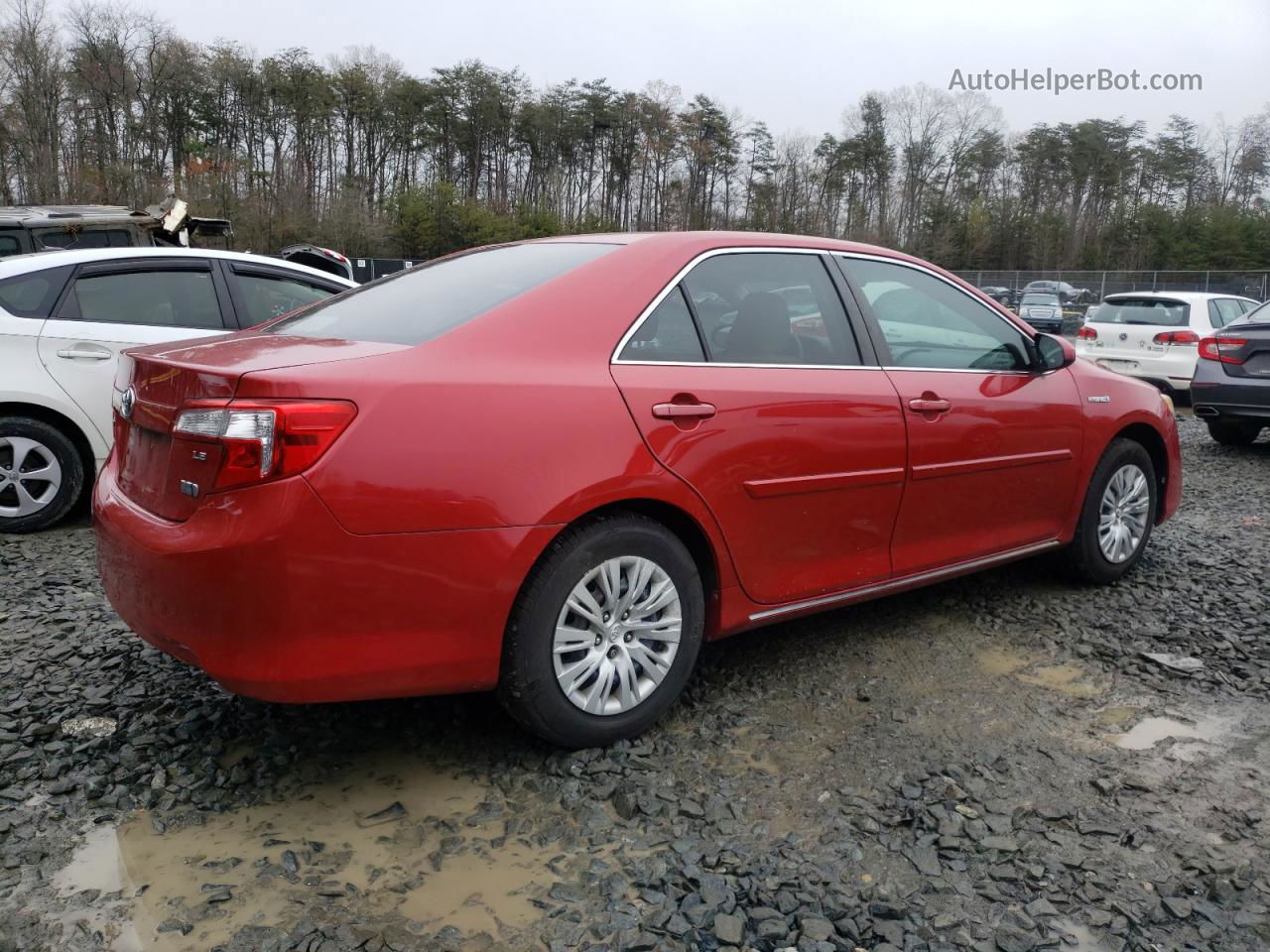 2012 Toyota Camry Hybrid Red vin: 4T1BD1FK6CU036473