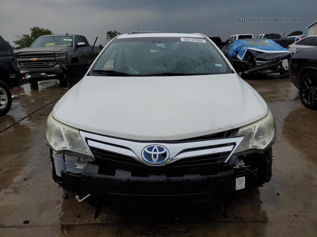 2012 Toyota Camry Hybrid White vin: 4T1BD1FK6CU047733