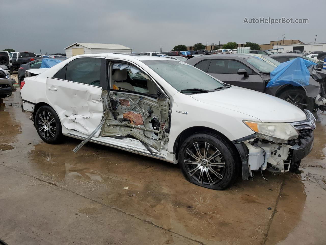 2012 Toyota Camry Hybrid White vin: 4T1BD1FK6CU047733