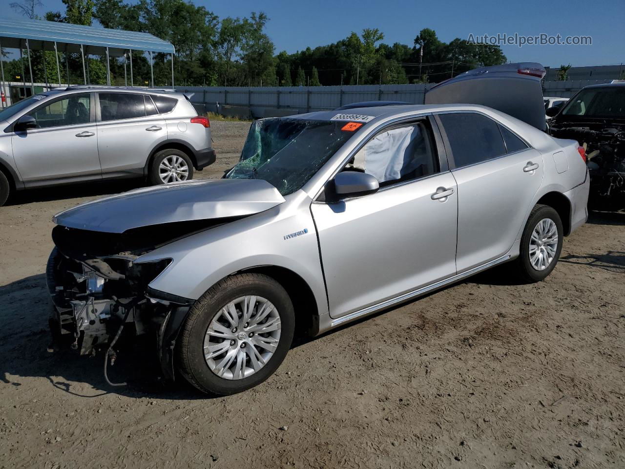 2013 Toyota Camry Hybrid Серебряный vin: 4T1BD1FK6DU070186