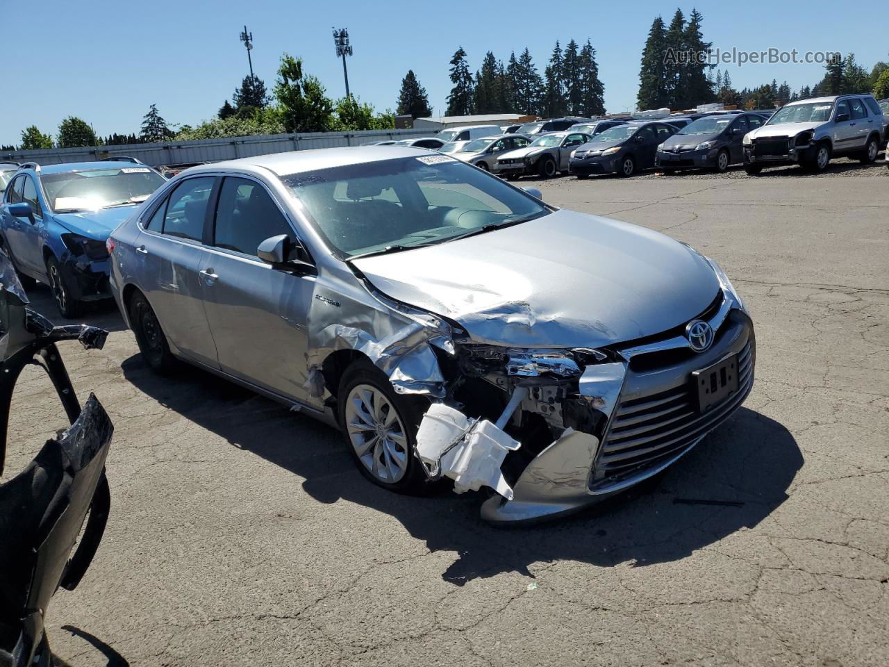 2016 Toyota Camry Hybrid Silver vin: 4T1BD1FK6GU185004