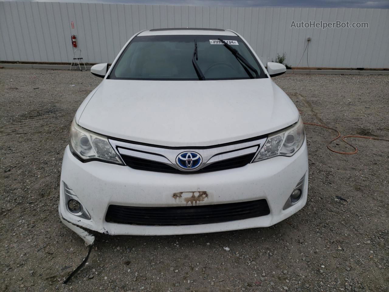 2012 Toyota Camry Hybrid White vin: 4T1BD1FK7CU046865