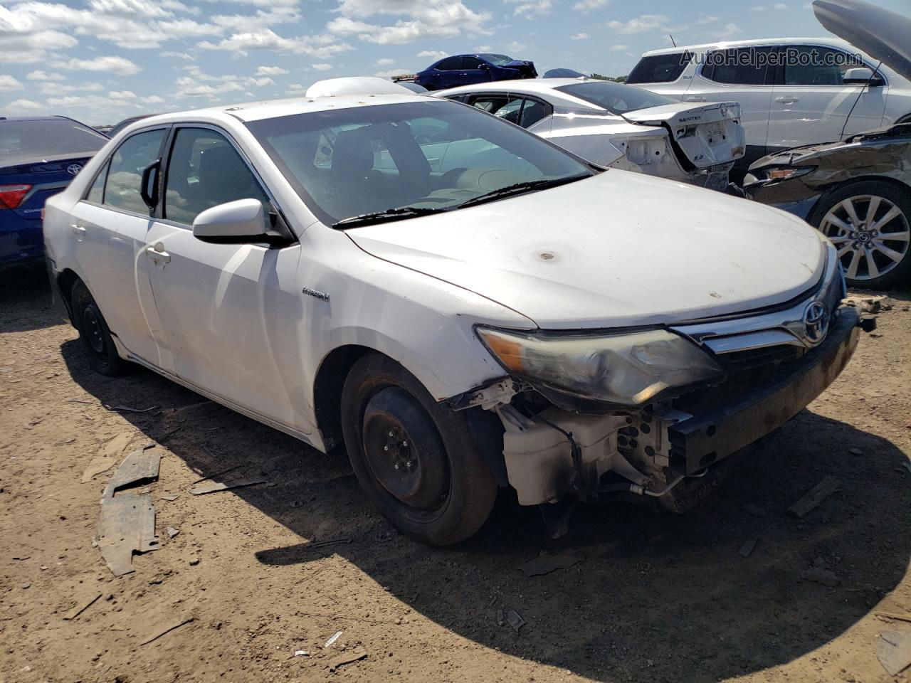 2013 Toyota Camry Hybrid White vin: 4T1BD1FK7DU072433