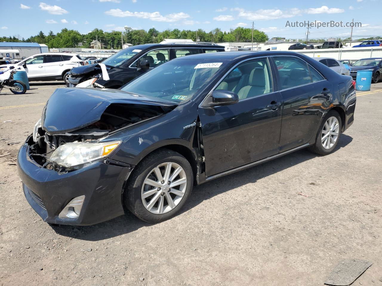 2014 Toyota Camry Hybrid Blue vin: 4T1BD1FK8EU101021