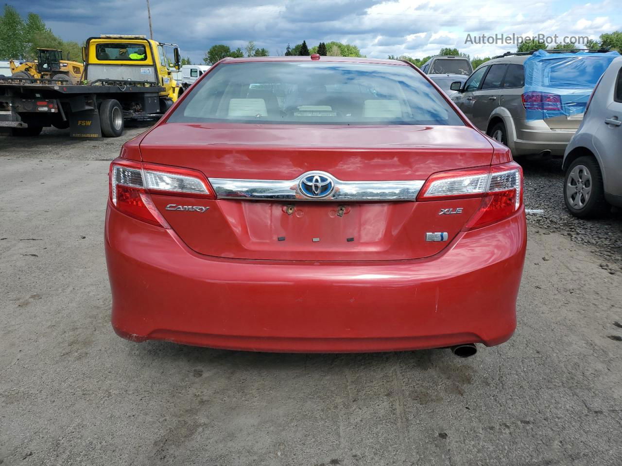 2012 Toyota Camry Hybrid Red vin: 4T1BD1FK9CU037505