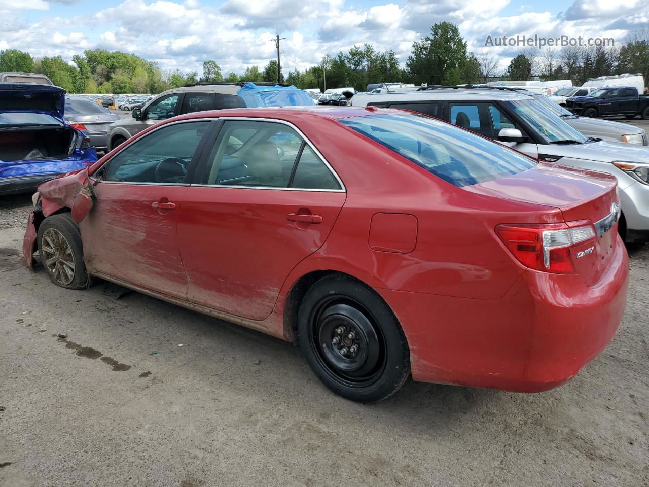 2012 Toyota Camry Hybrid Red vin: 4T1BD1FK9CU037505