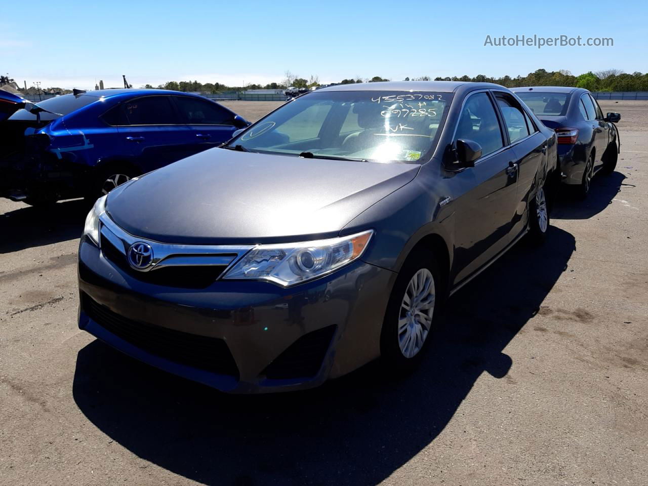 2014 Toyota Camry Hybrid Gray vin: 4T1BD1FK9EU097285