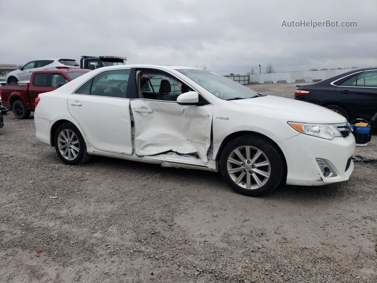 2014 Toyota Camry Hybrid White vin: 4T1BD1FK9EU119706