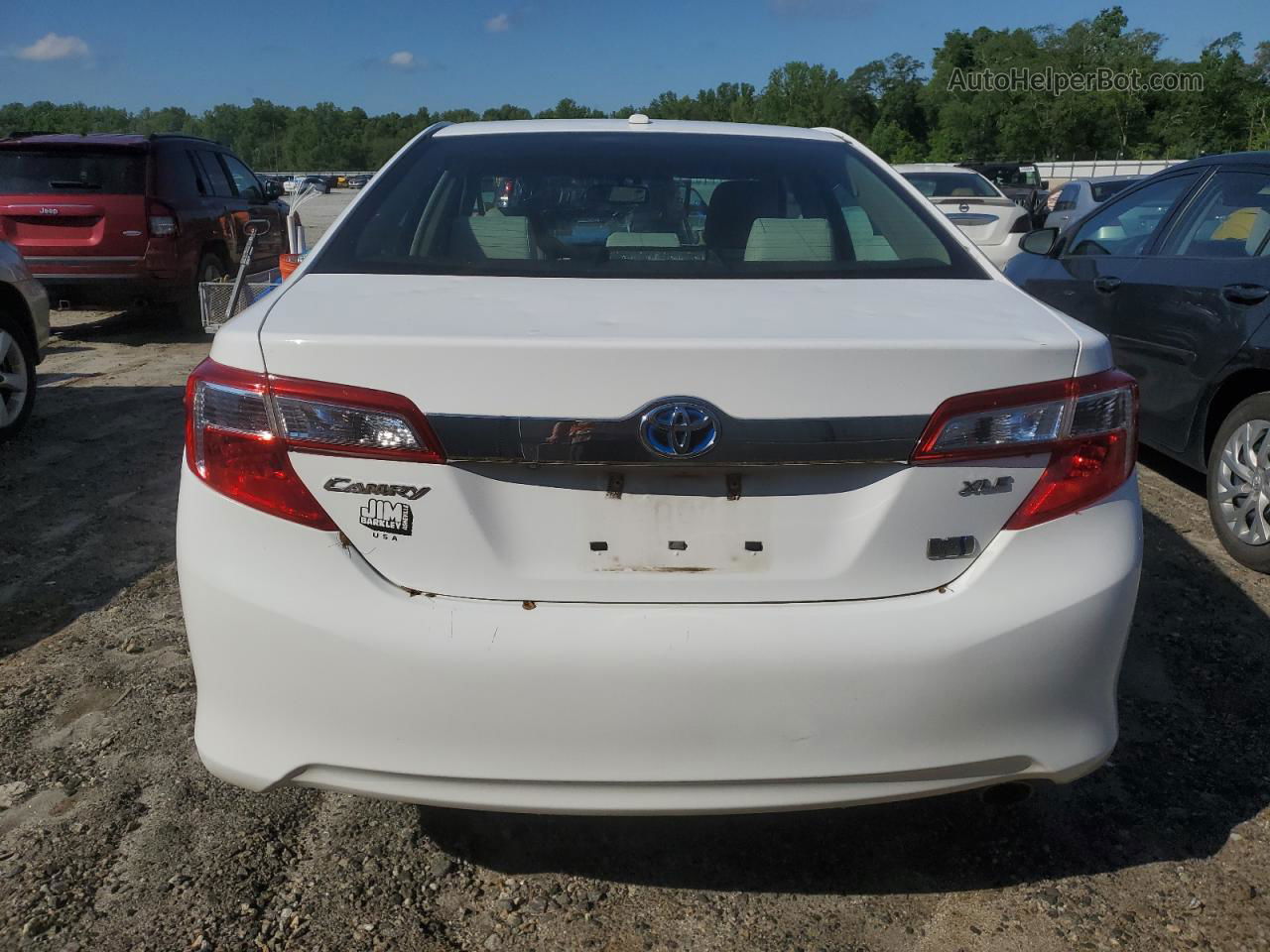 2014 Toyota Camry Hybrid White vin: 4T1BD1FK9EU134495