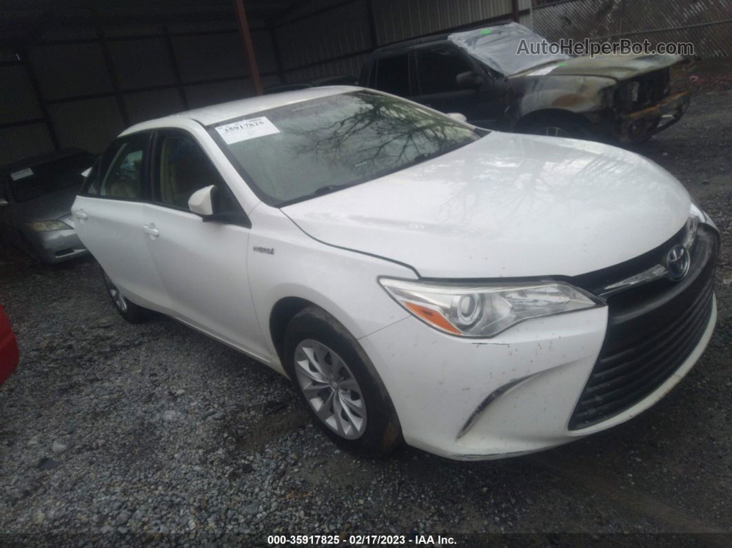 2016 Toyota Camry Hybrid Le Белый vin: 4T1BD1FK9GU193677