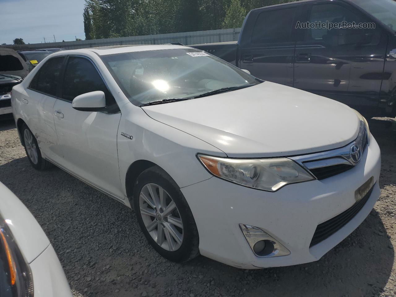 2012 Toyota Camry Hybrid White vin: 4T1BD1FKXCU007414