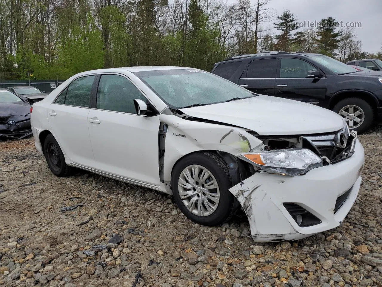 2014 Toyota Camry Hybrid White vin: 4T1BD1FKXEU126731