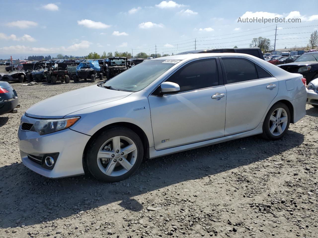 2014 Toyota Camry Hybrid Silver vin: 4T1BD1FKXEU136952