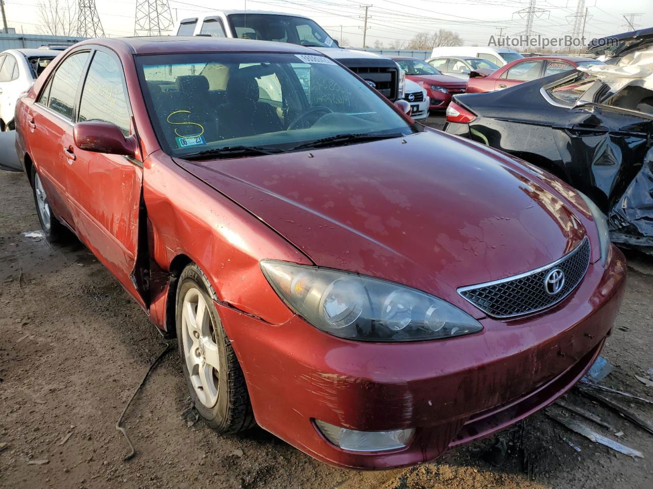 2005 Toyota Camry Le Красный vin: 4T1BE32K35U087298