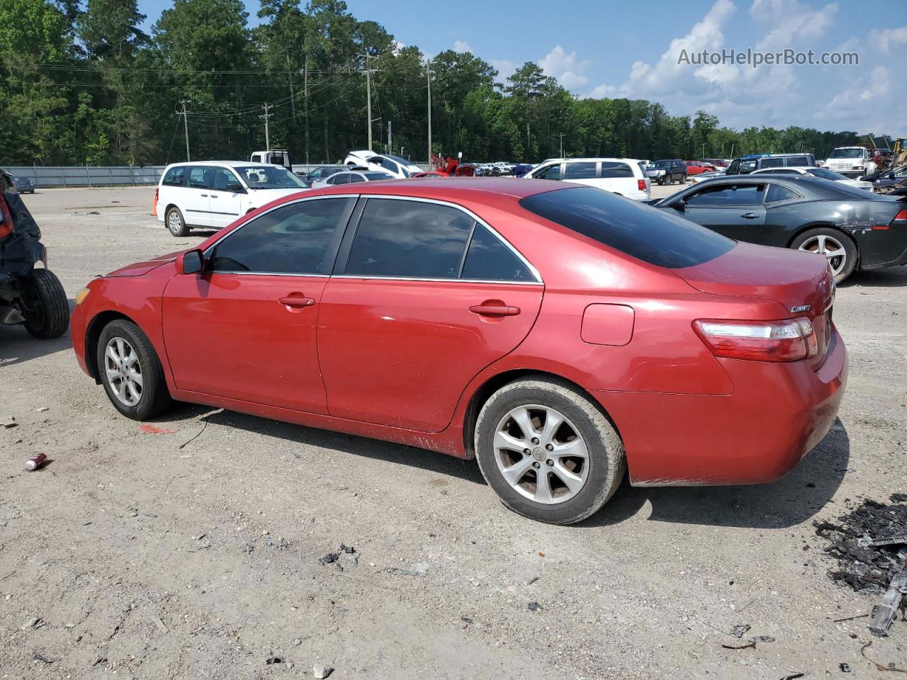 2007 Toyota Camry Ce Red vin: 4T1BE46K07U172280