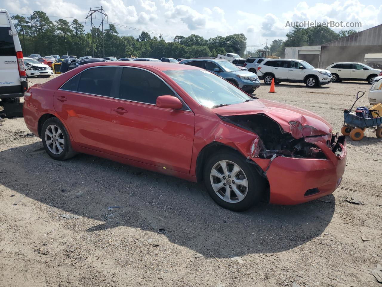 2007 Toyota Camry Ce Red vin: 4T1BE46K07U172280