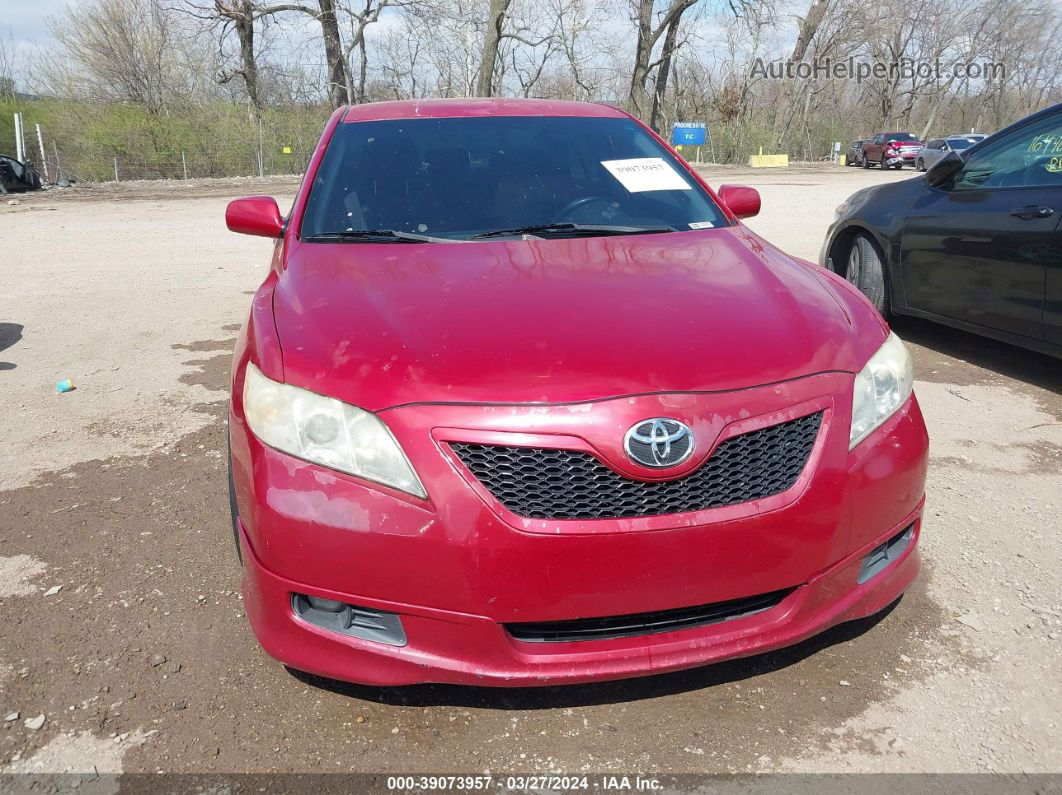 2008 Toyota Camry Se Red vin: 4T1BE46K08U242765