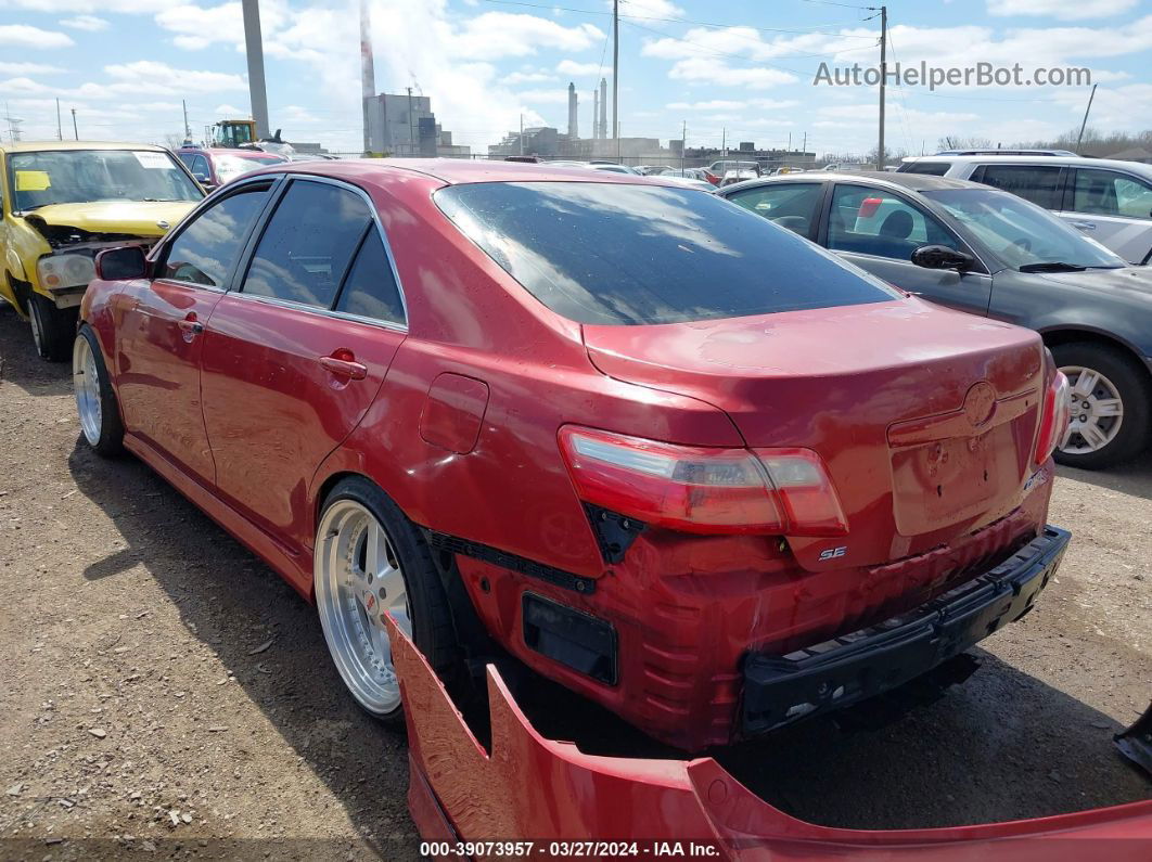 2008 Toyota Camry Se Red vin: 4T1BE46K08U242765