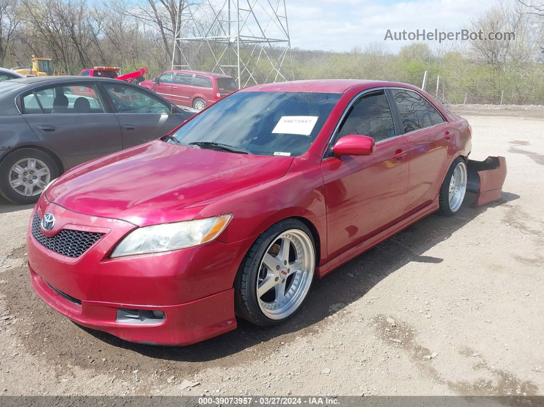 2008 Toyota Camry Se Red vin: 4T1BE46K08U242765