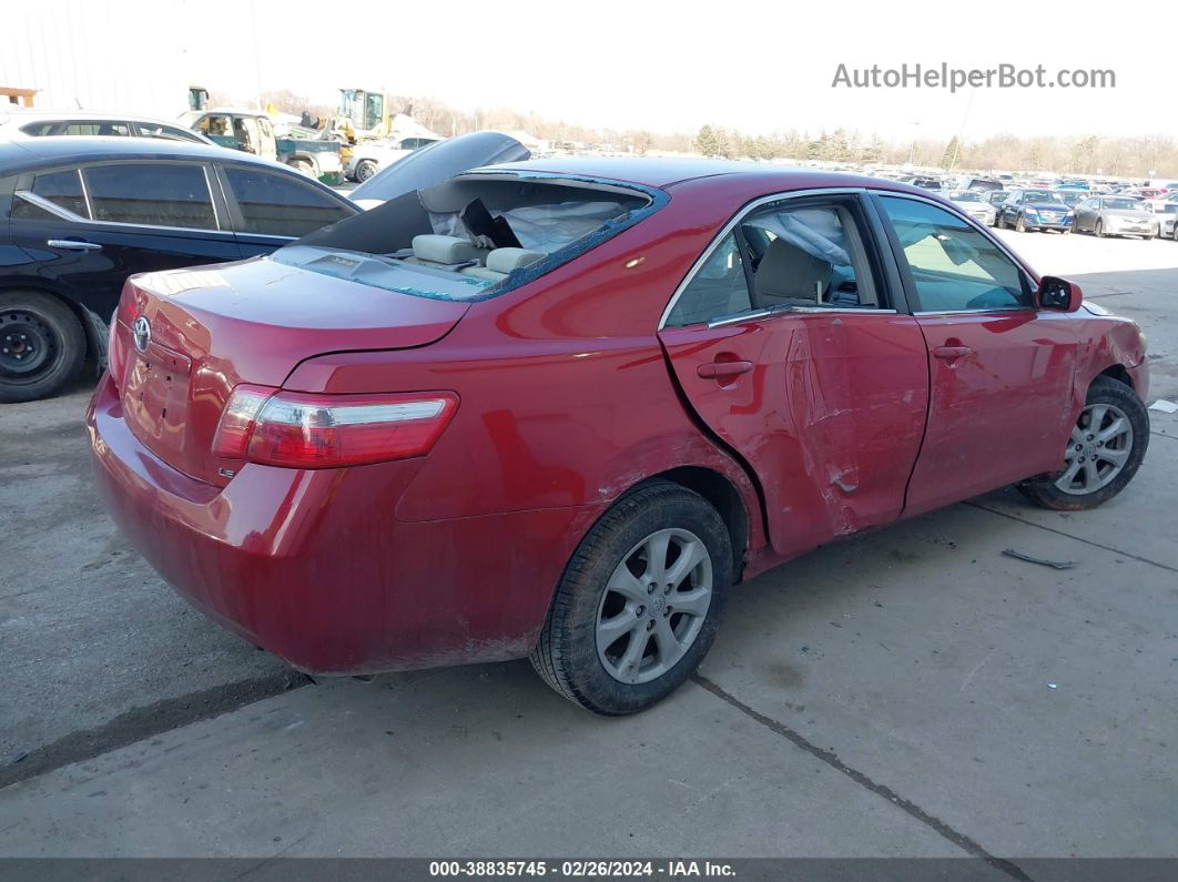 2008 Toyota Camry Le Red vin: 4T1BE46K18U238000