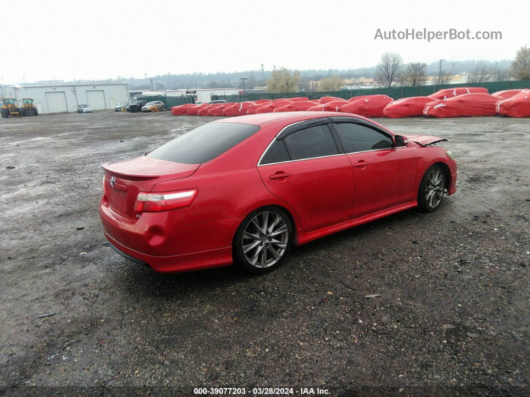 2009 Toyota Camry Se Red vin: 4T1BE46K19U343735