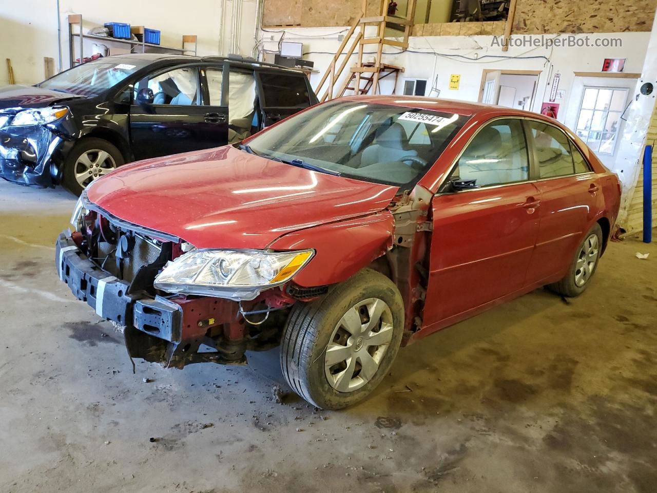 2007 Toyota Camry Ce Red vin: 4T1BE46K27U055185