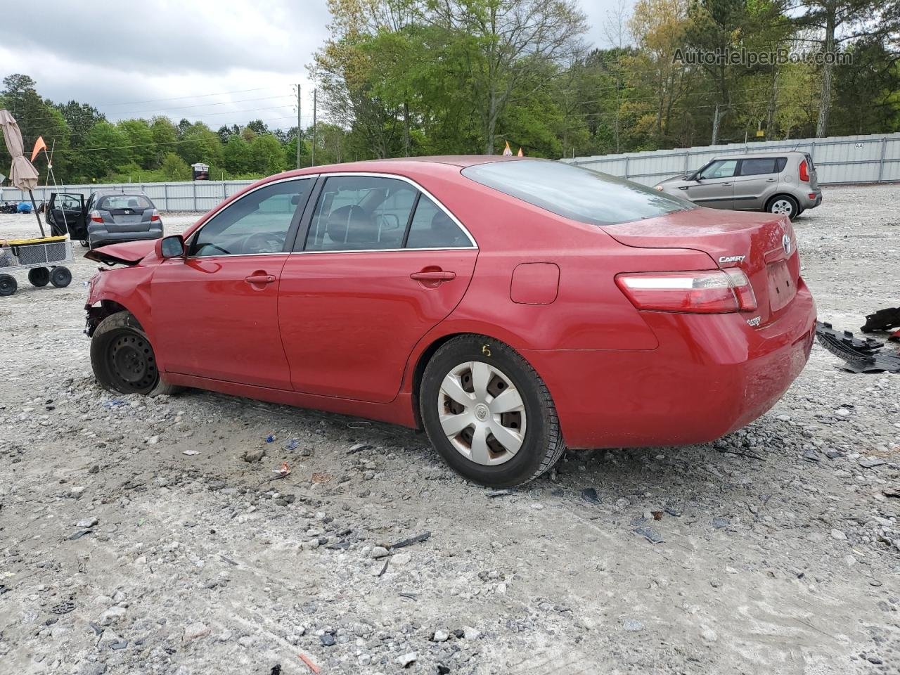 2007 Toyota Camry Ce Red vin: 4T1BE46K27U089319
