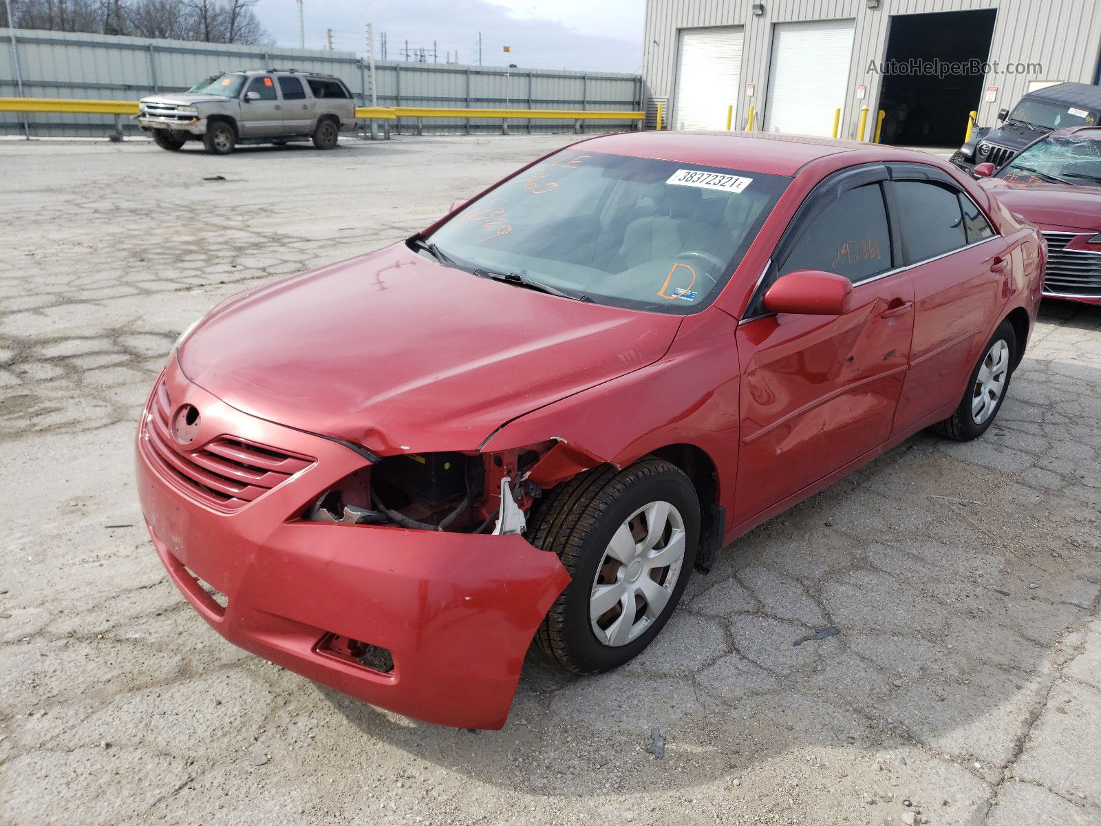 2007 Toyota Camry Ce Red vin: 4T1BE46K37U067118