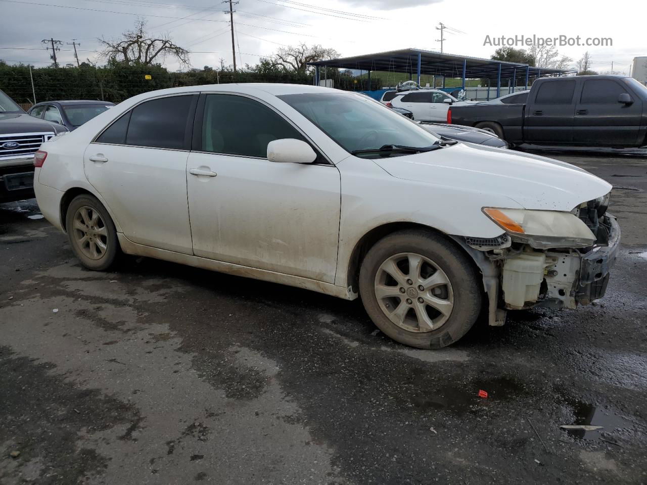 2007 Toyota Camry Ce White vin: 4T1BE46K37U557865