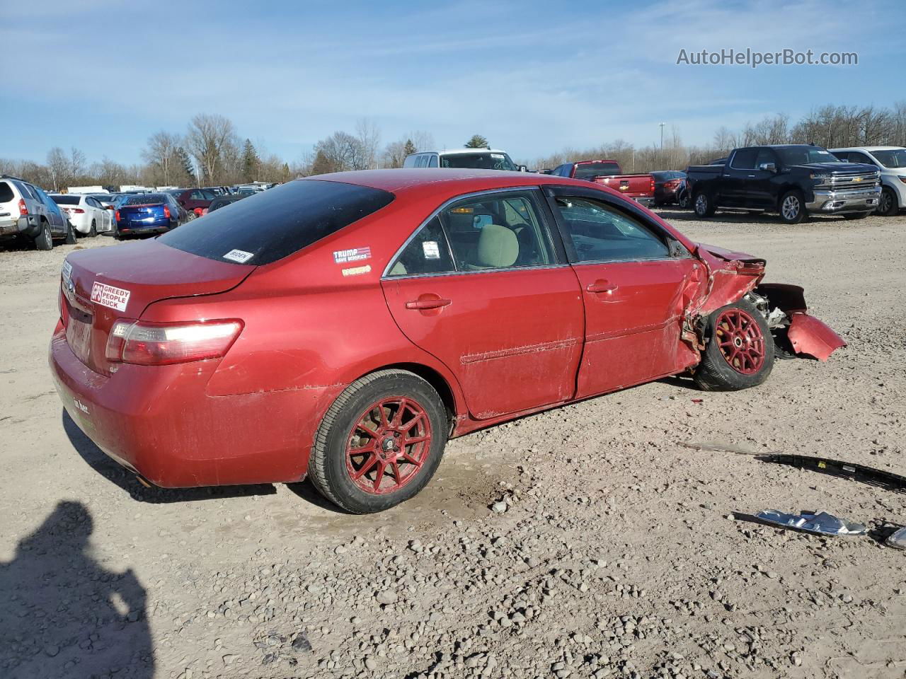 2007 Toyota Camry Ce Красный vin: 4T1BE46K47U163355