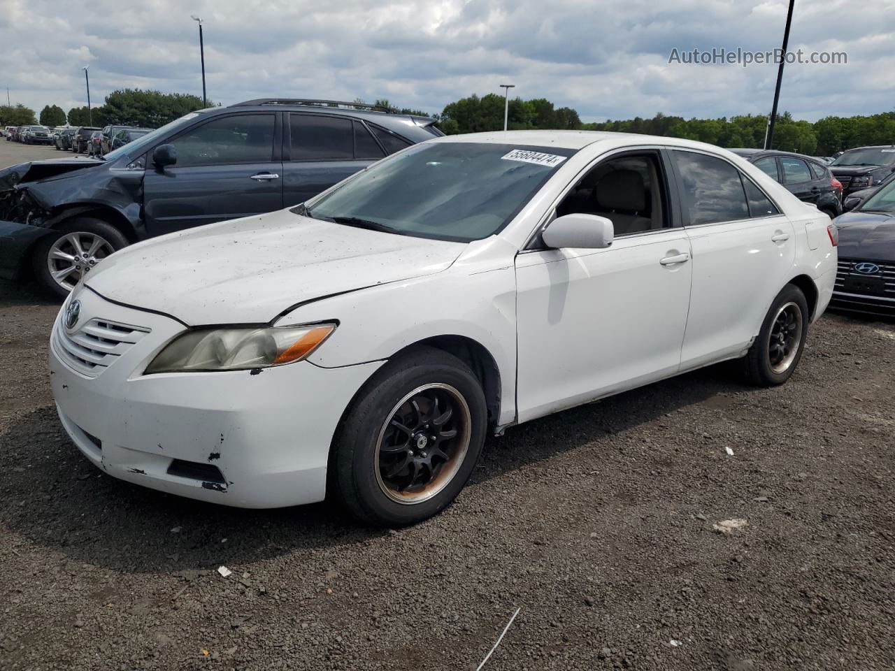 2007 Toyota Camry Ce White vin: 4T1BE46K47U514992