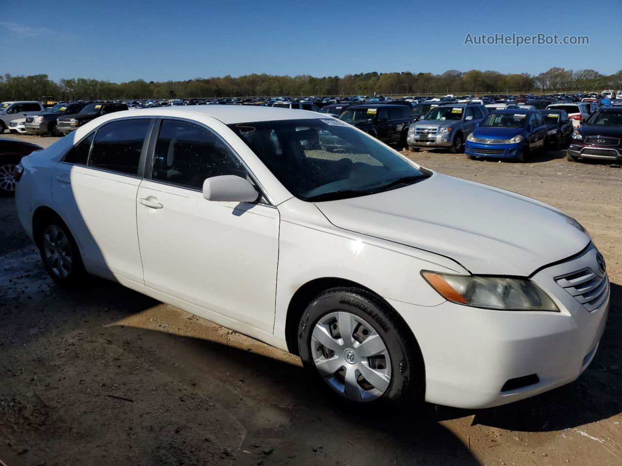 2007 Toyota Camry Ce White vin: 4T1BE46K47U678937