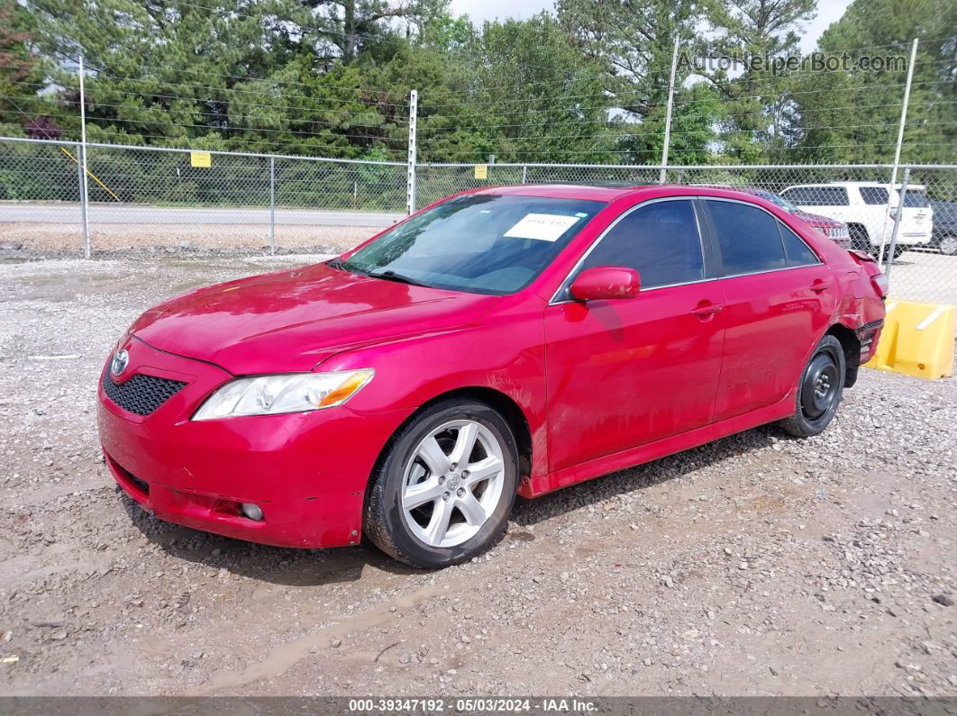 2007 Toyota Camry Se Red vin: 4T1BE46K67U150557