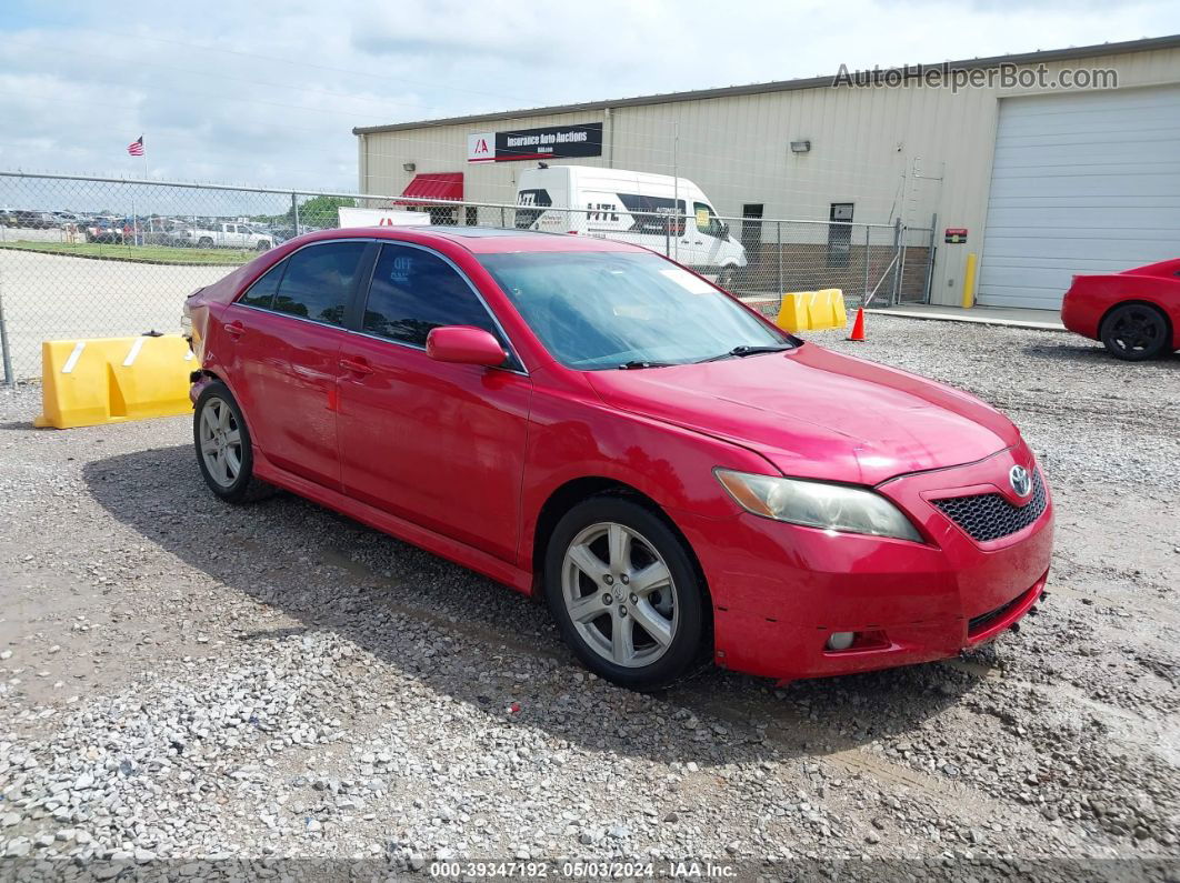 2007 Toyota Camry Se Red vin: 4T1BE46K67U150557