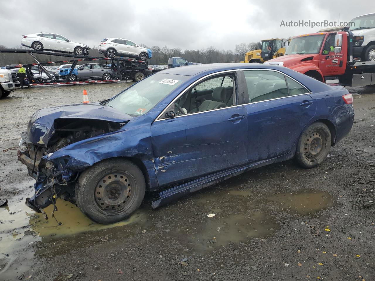 2008 Toyota Camry Ce Синий vin: 4T1BE46K68U201699