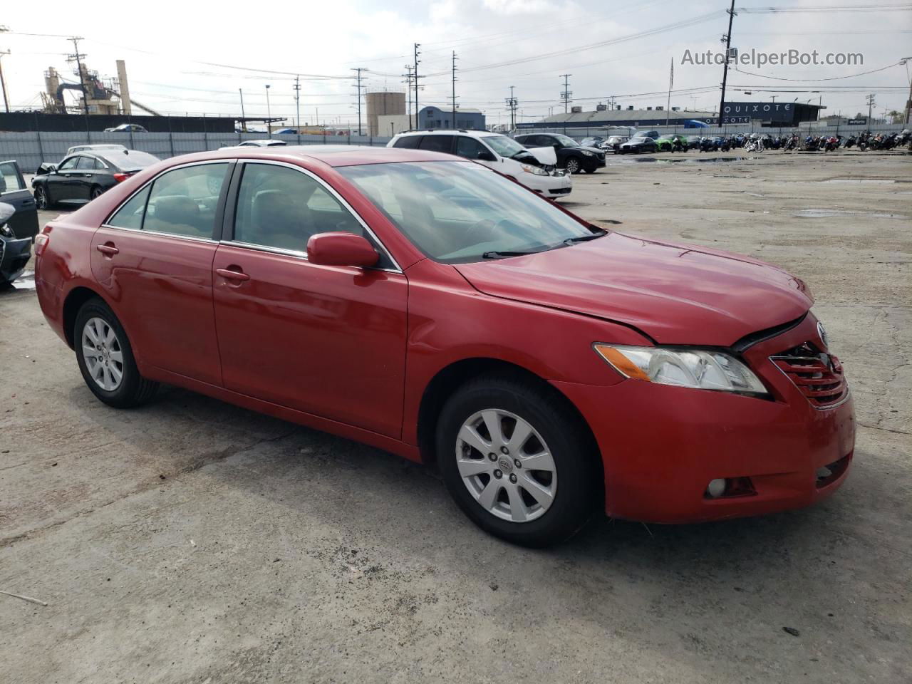 2008 Toyota Camry Ce Red vin: 4T1BE46K68U245542