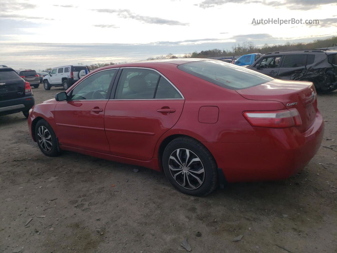 2007 Toyota Camry Ce Red vin: 4T1BE46K77U087842