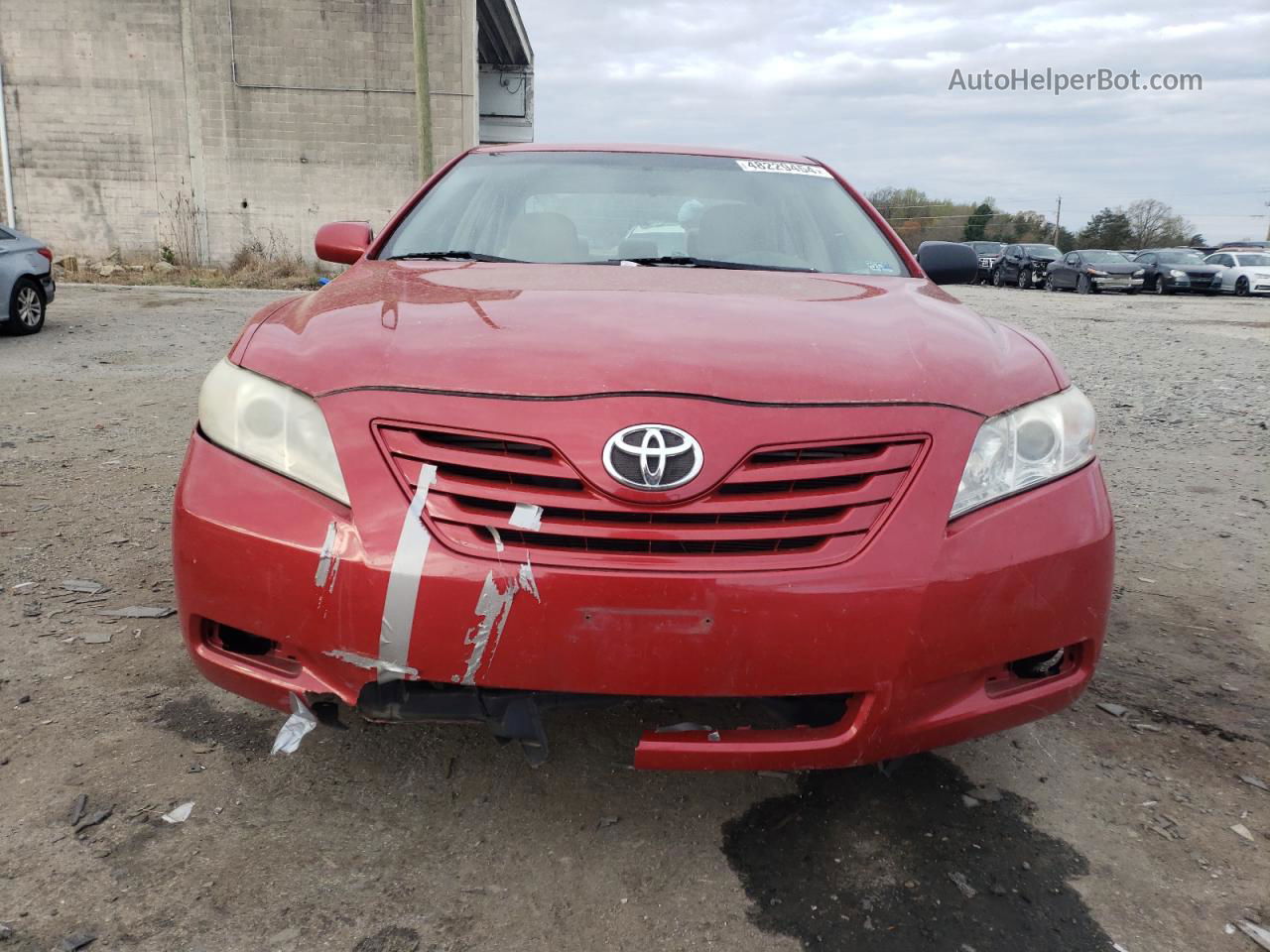 2007 Toyota Camry Ce Red vin: 4T1BE46K77U087842