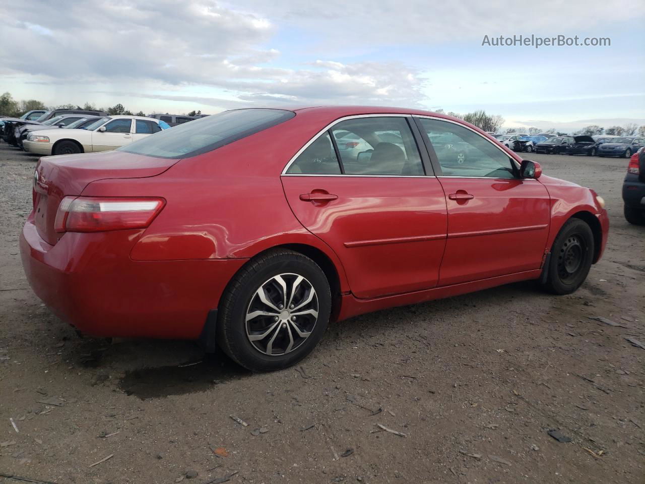 2007 Toyota Camry Ce Red vin: 4T1BE46K77U087842