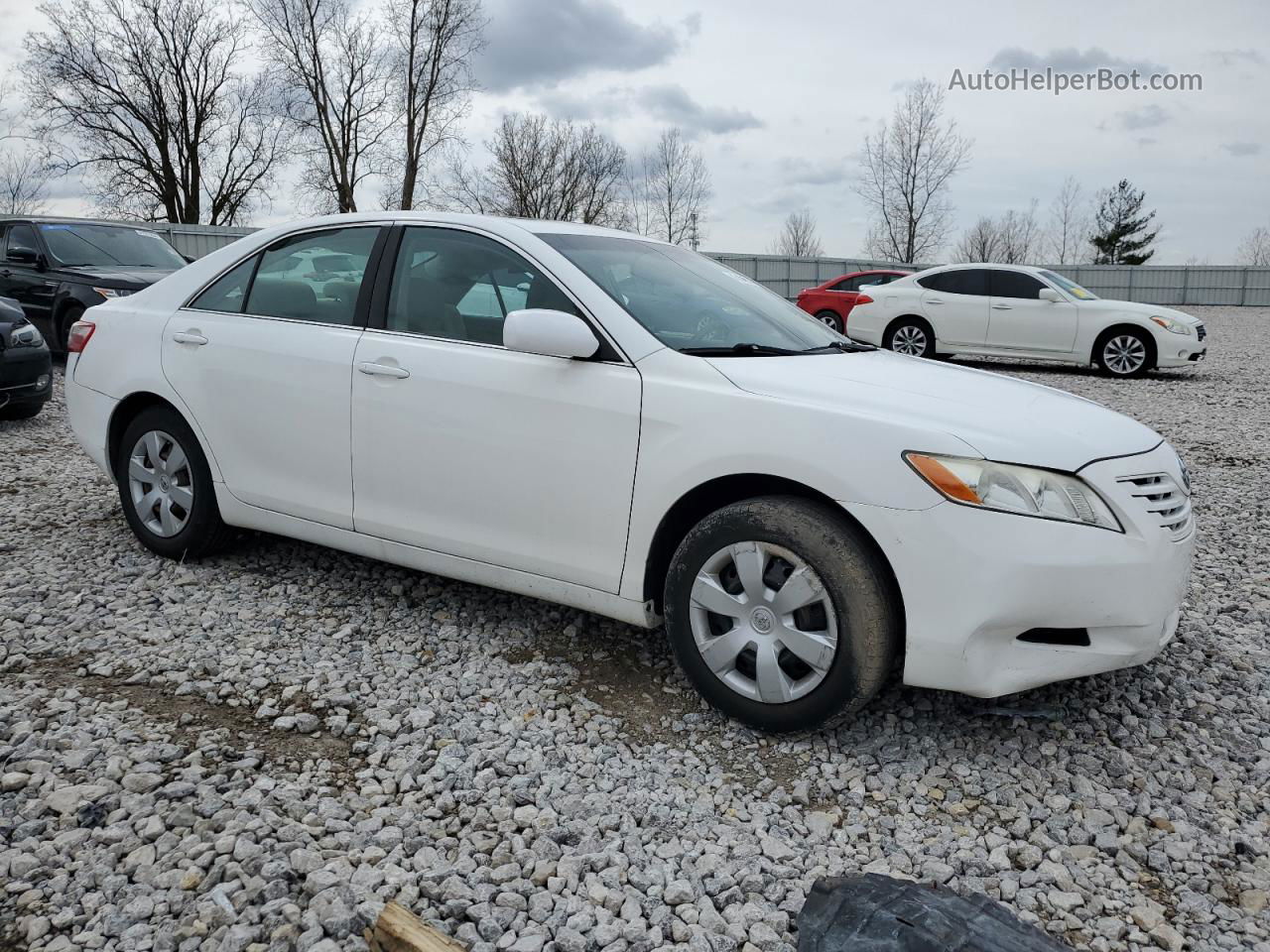 2008 Toyota Camry Ce White vin: 4T1BE46K78U787152